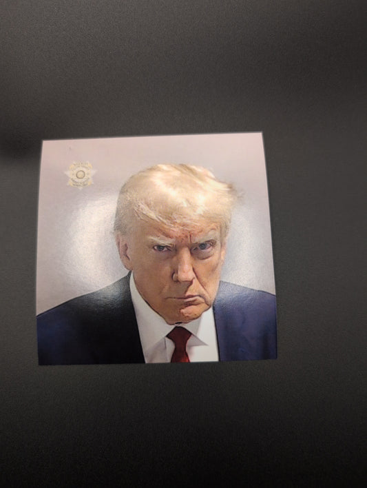 4x4 inch Donald Trump mugshot vynal sticker